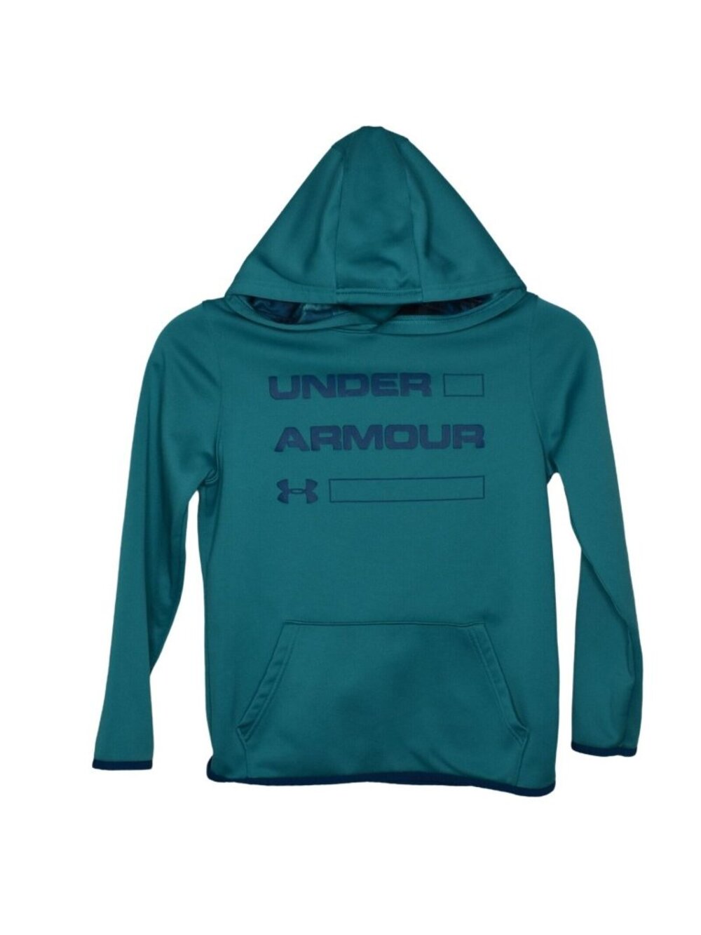 Under Armour Boys Armour Fleece Hoodie Teal Rush Youth Medium Cold Gear